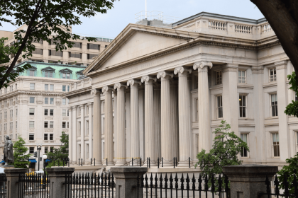 U.S. Treasury building in Washington, DC