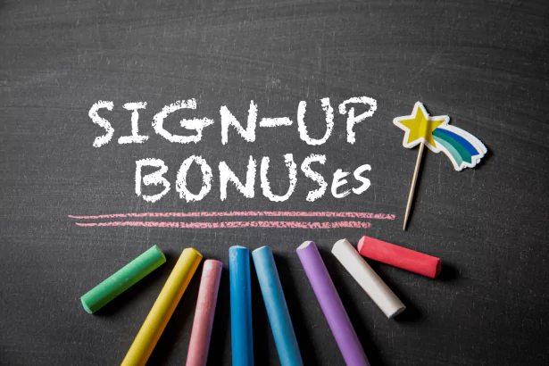 Financial rewards from sign-up bonuses