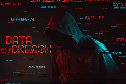 Data Breach Concept with Hooded Figure