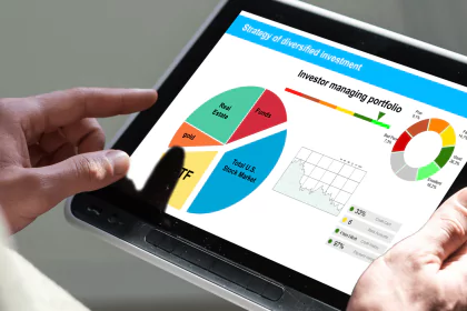 Long-term investment strategy concept with diverse financial assets