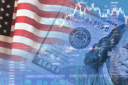 U.S. debt crisis and economic impact illustration