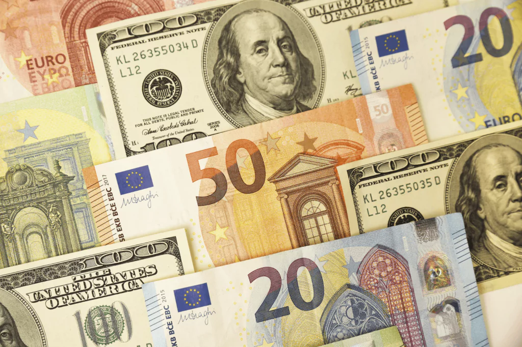 US and Euro Banknotes